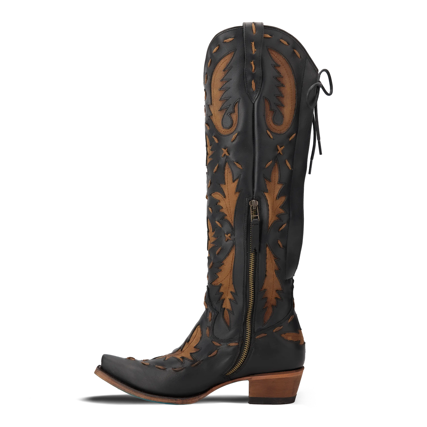 Reverie Knee High Corset - Jet Black and Burnt Caramel