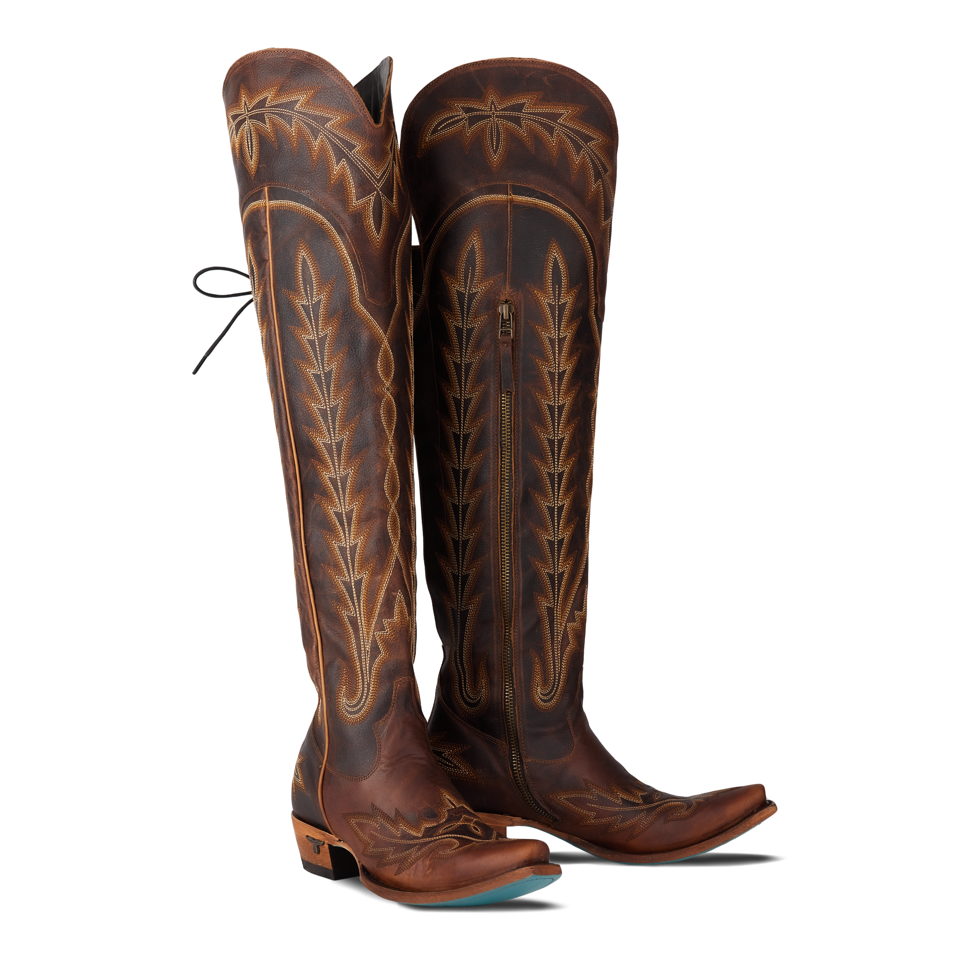 Cognac Lexington OTK Cowboy Boots