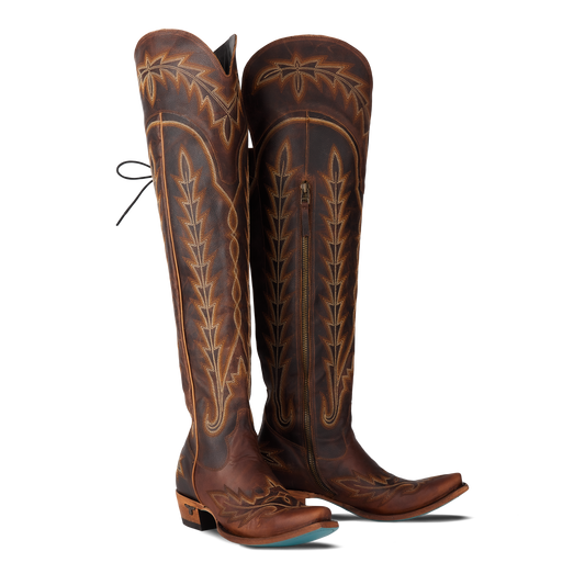 Cognac Lexington OTK Cowboy Boots