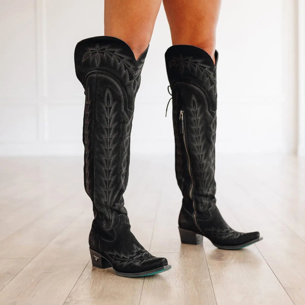 Lexington OTK Corset - Soft Black Suede