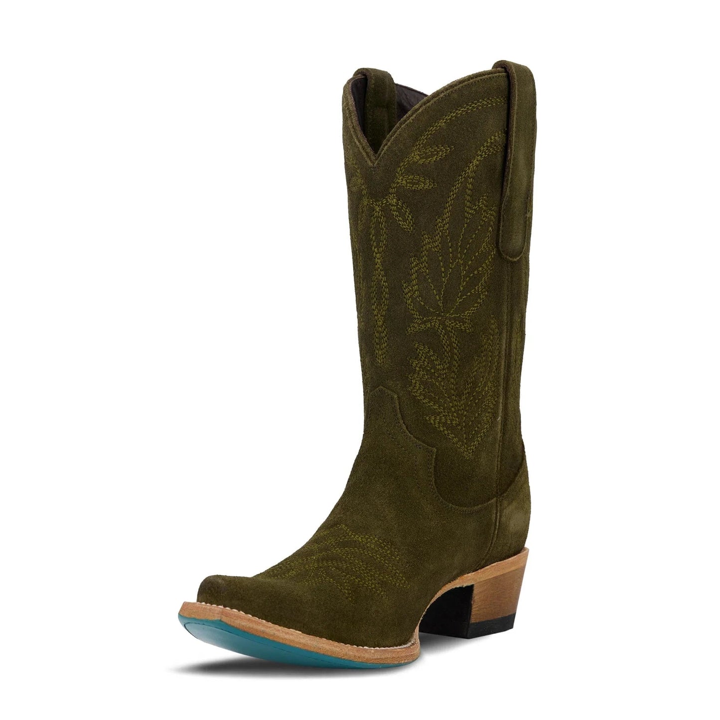Olive suede Sandaga cowboy boot