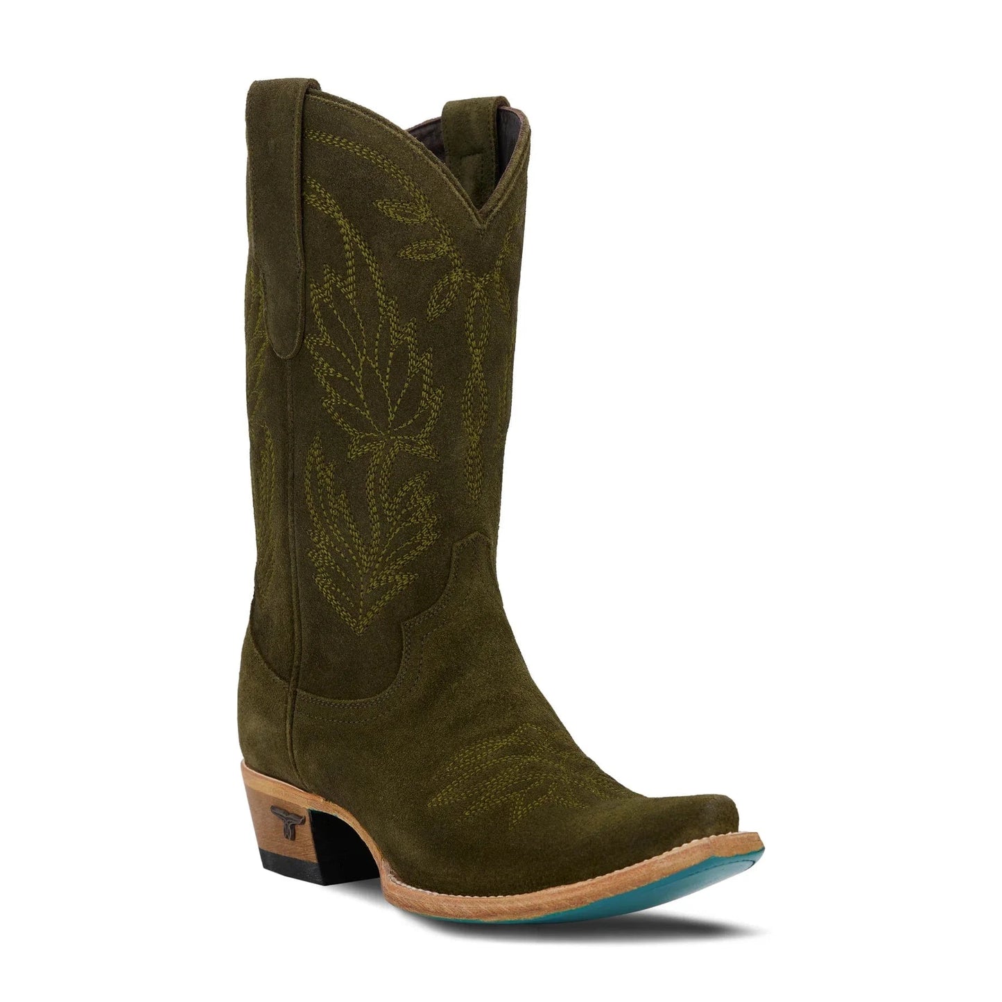 Olive suede Sandaga cowboy boot