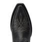 Black Sandaga Jet Black Cowboy Boot Toe