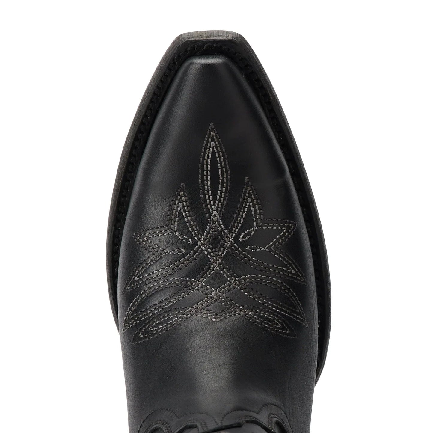 Black Sandaga Jet Black Cowboy Boot Toe