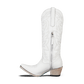 White cowboy boot with zipper - Smokeshow by Matthew White