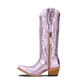Lavender metallic cowboy boot