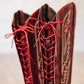 Monica Knee High Corset - Smoldering Ruby
