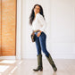 Squash Blossom Boot - Olive Suede
