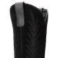 Jentry Knee High Boot - Jet Black & Soft Black Suede