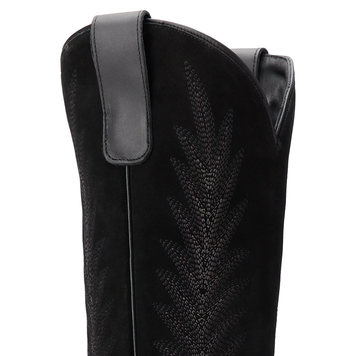Jentry Knee High Boot - Jet Black & Soft Black Suede
