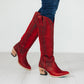 Jentry Knee High Boot - Smoldering Ruby
