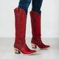 Jentry Knee High Boot in Smoldering Ruby | Bourbon Cowgirl