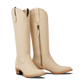 Pale Ivory Plain Jane tall boots