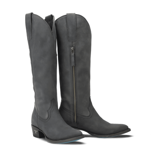 Matte black Plain Jane tall boots