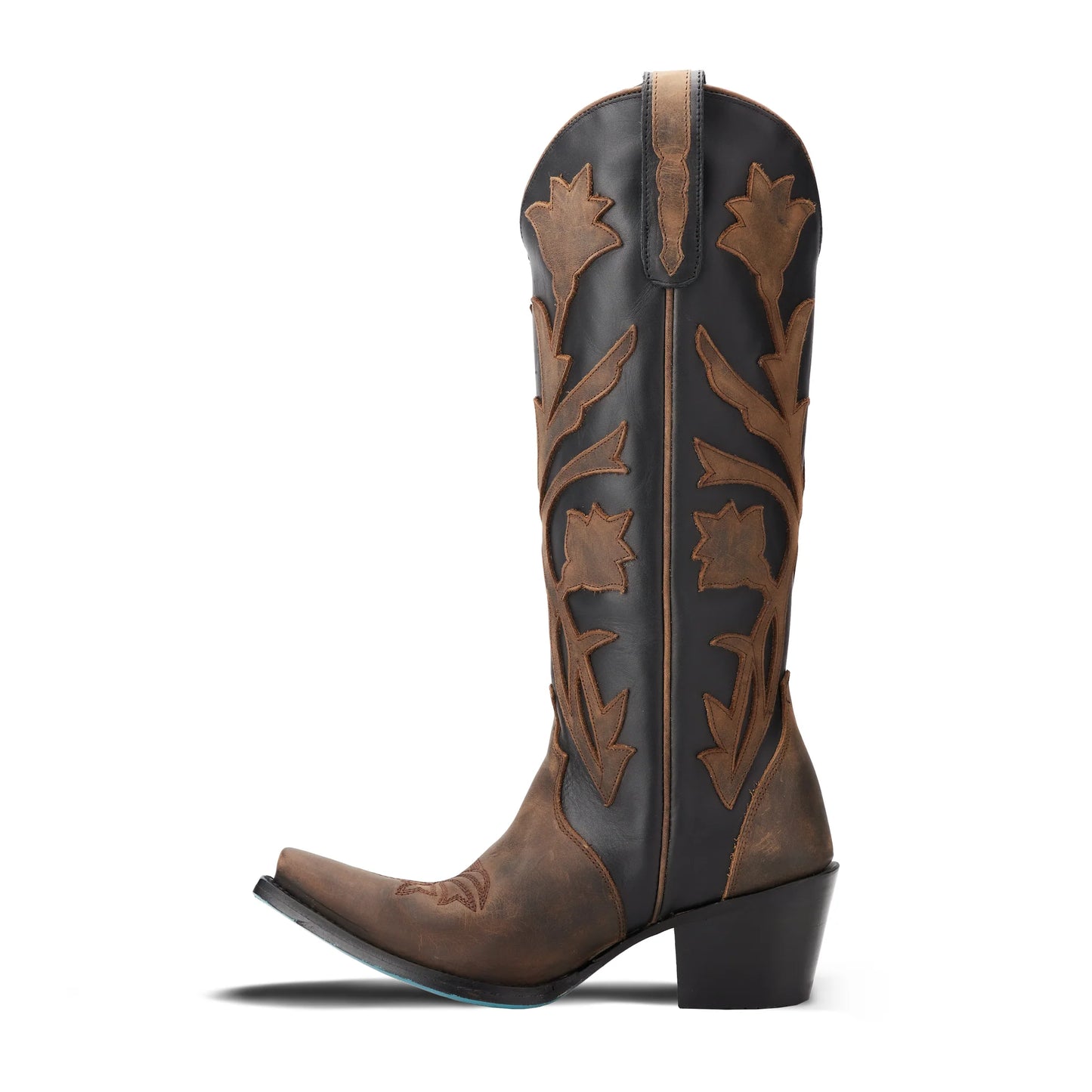 Jolene Jet Black & Burnt Caramel Cowboy Boot
