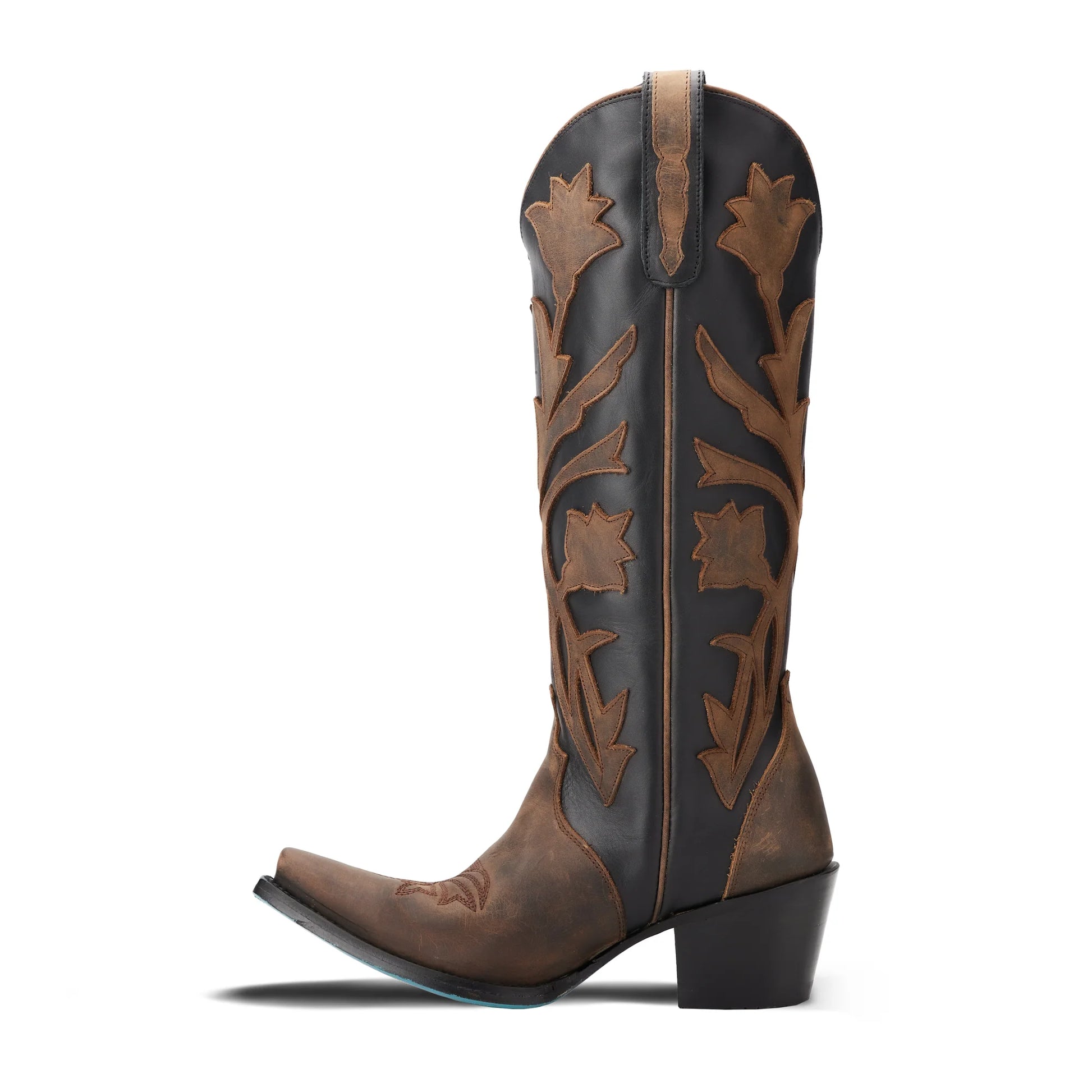 Jolene Jet Black & Burnt Caramel Cowboy Boot