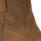 Burnt caramel leather Plain Jane bootie detail