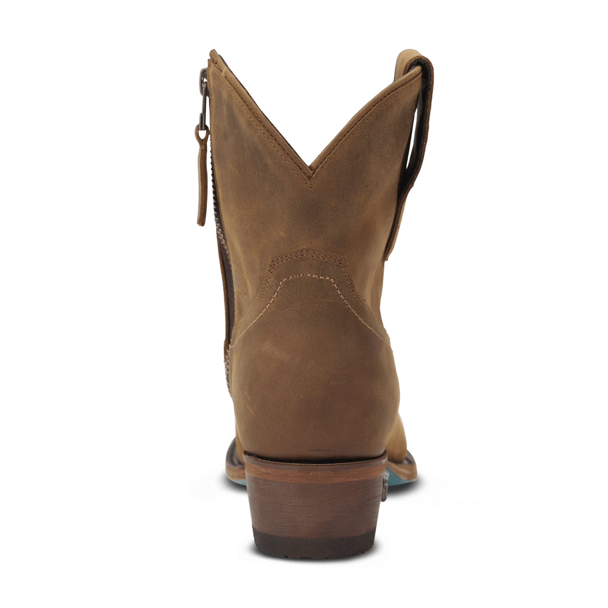 Burnt Caramel Plain Jane Bootie (lb0553a) - Back View