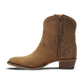 Burnt caramel Plain Jane bootie with zipper