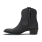 Matte black Plain Jane Bootie with zipper