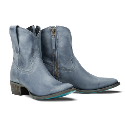 Washed denim Plain Jane ankle booties
