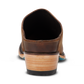 Burnt caramel low heel mule shoe