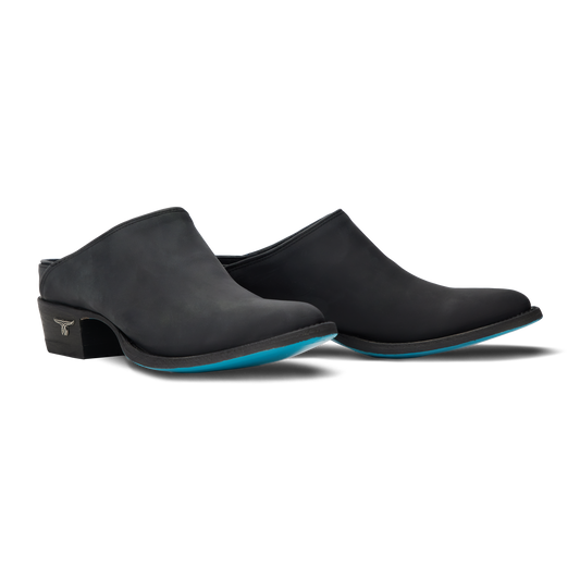 Matte black Plain Jane Mule shoes