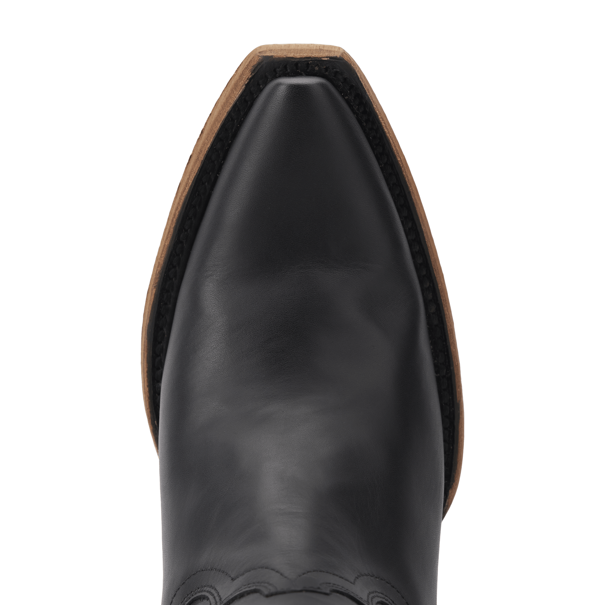 Emma Jane Jet Black Leather Boot - Top View