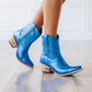 Metallic cobalt Smokeshow Bootie cowboy boots