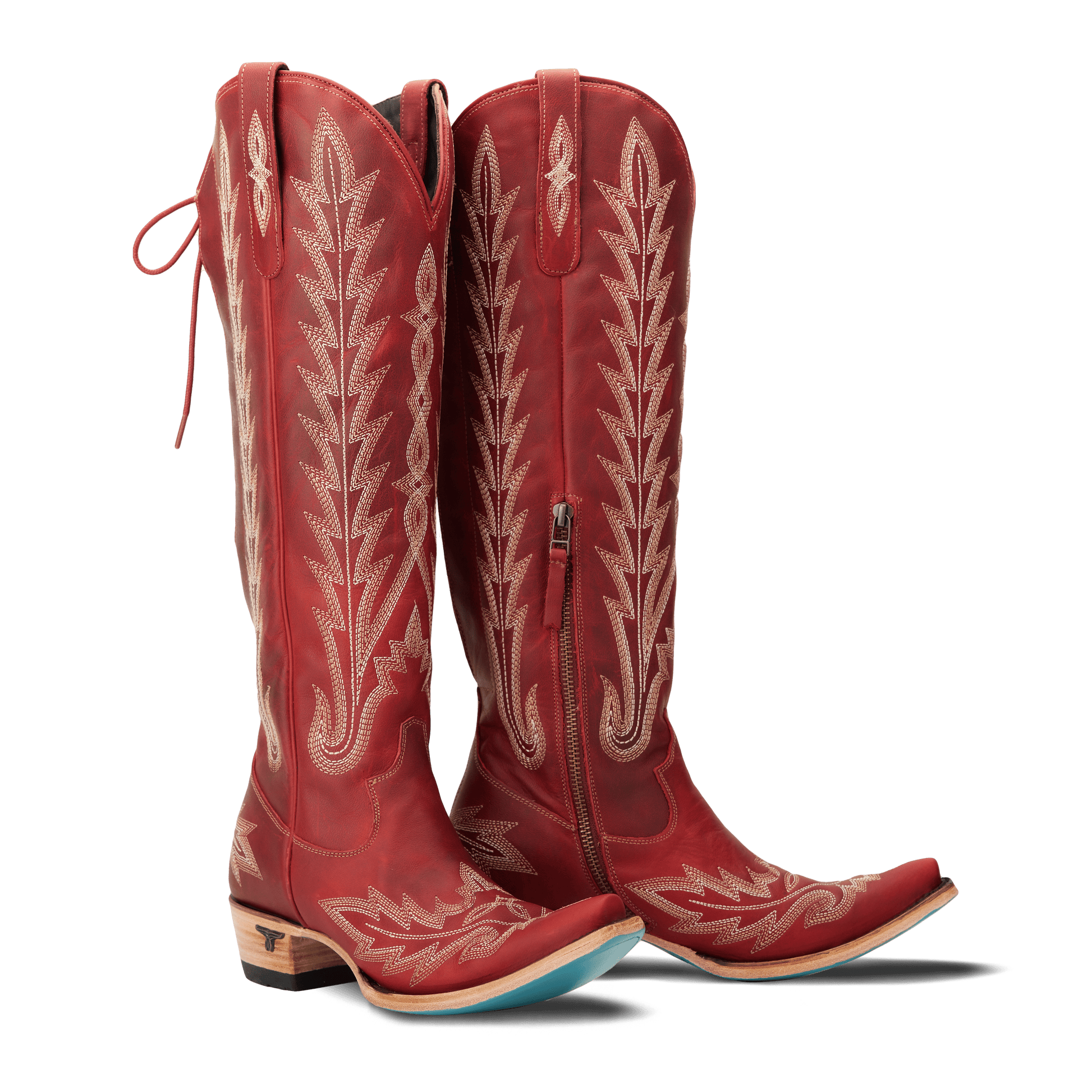 Red Lexington Knee High Boots