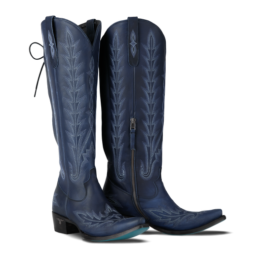 Midnight Navy Lexington Knee High Boots