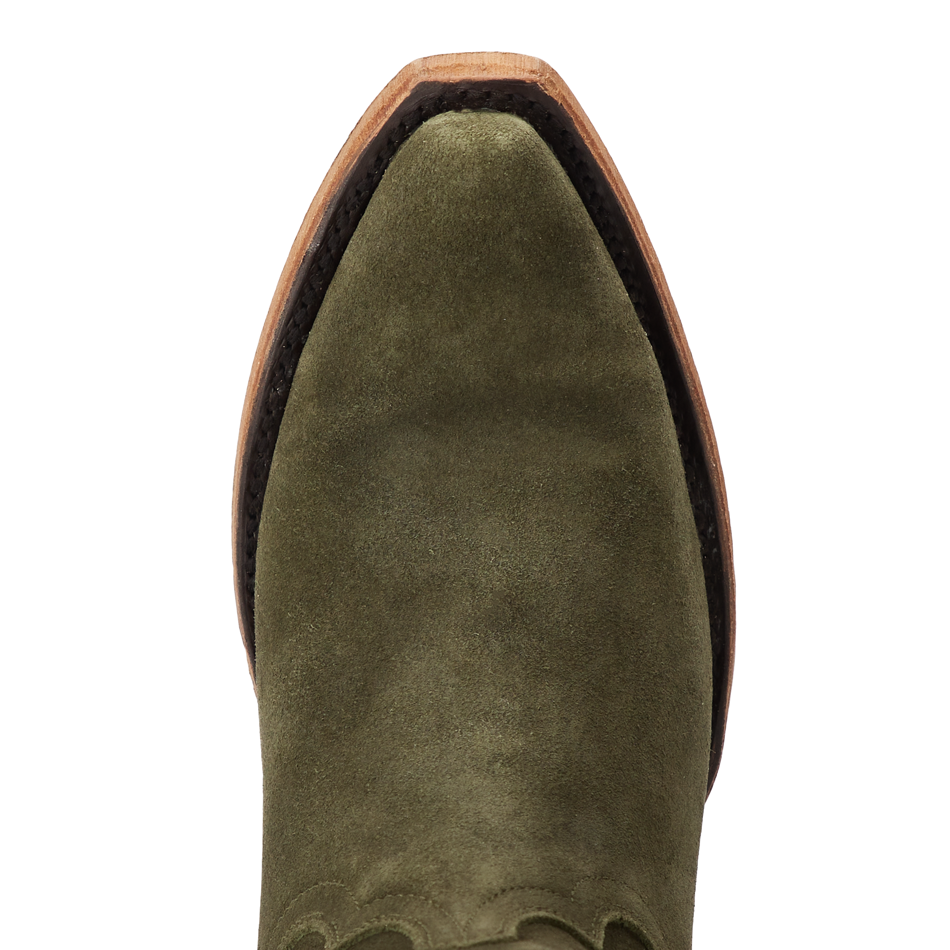Emma Jane Olive Suede Boot - Detail View