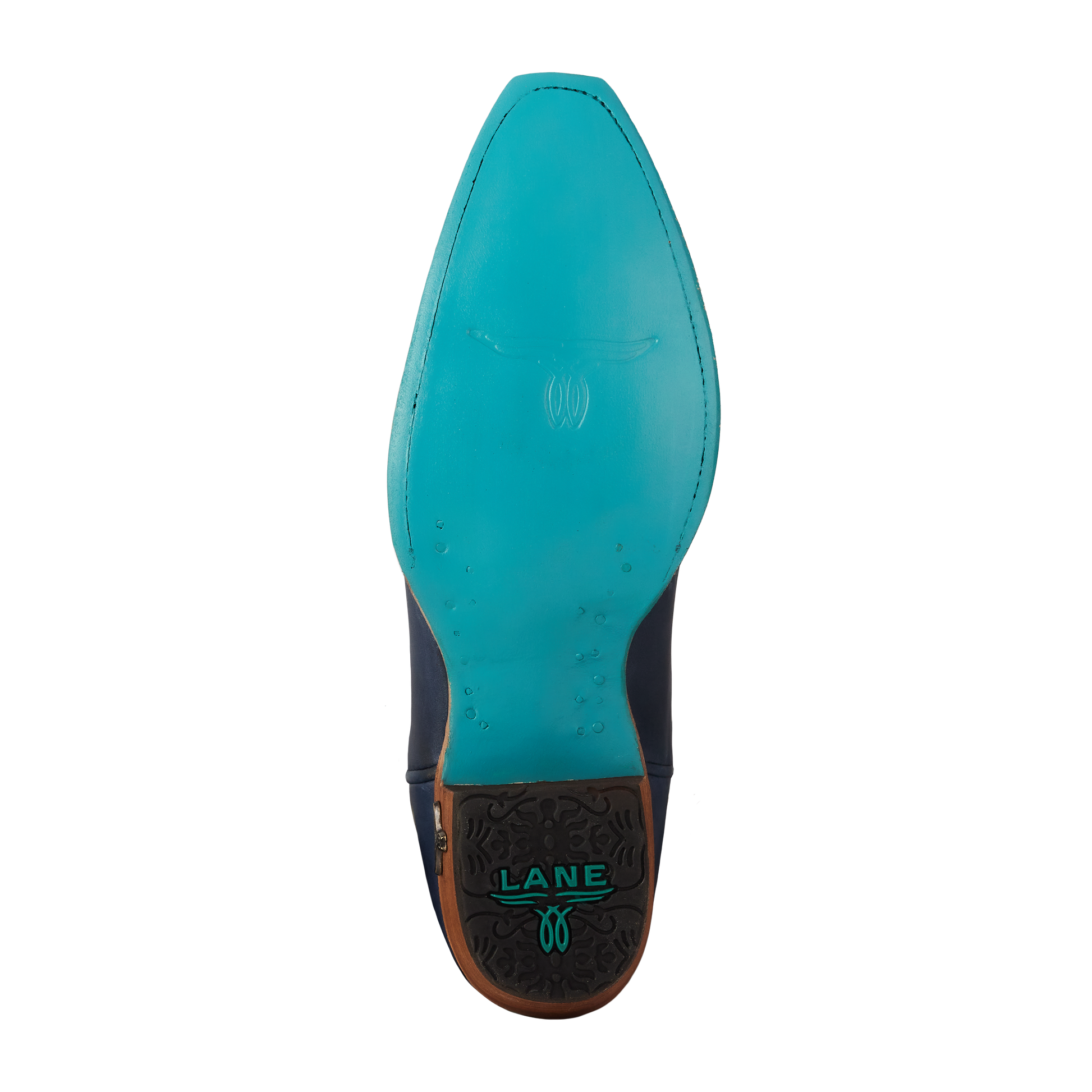 Lane Emma Jane Bootie in Midnight Navy - sole view