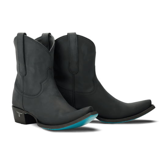 Emma Jane Bootie Matte Black Cowboy Boots