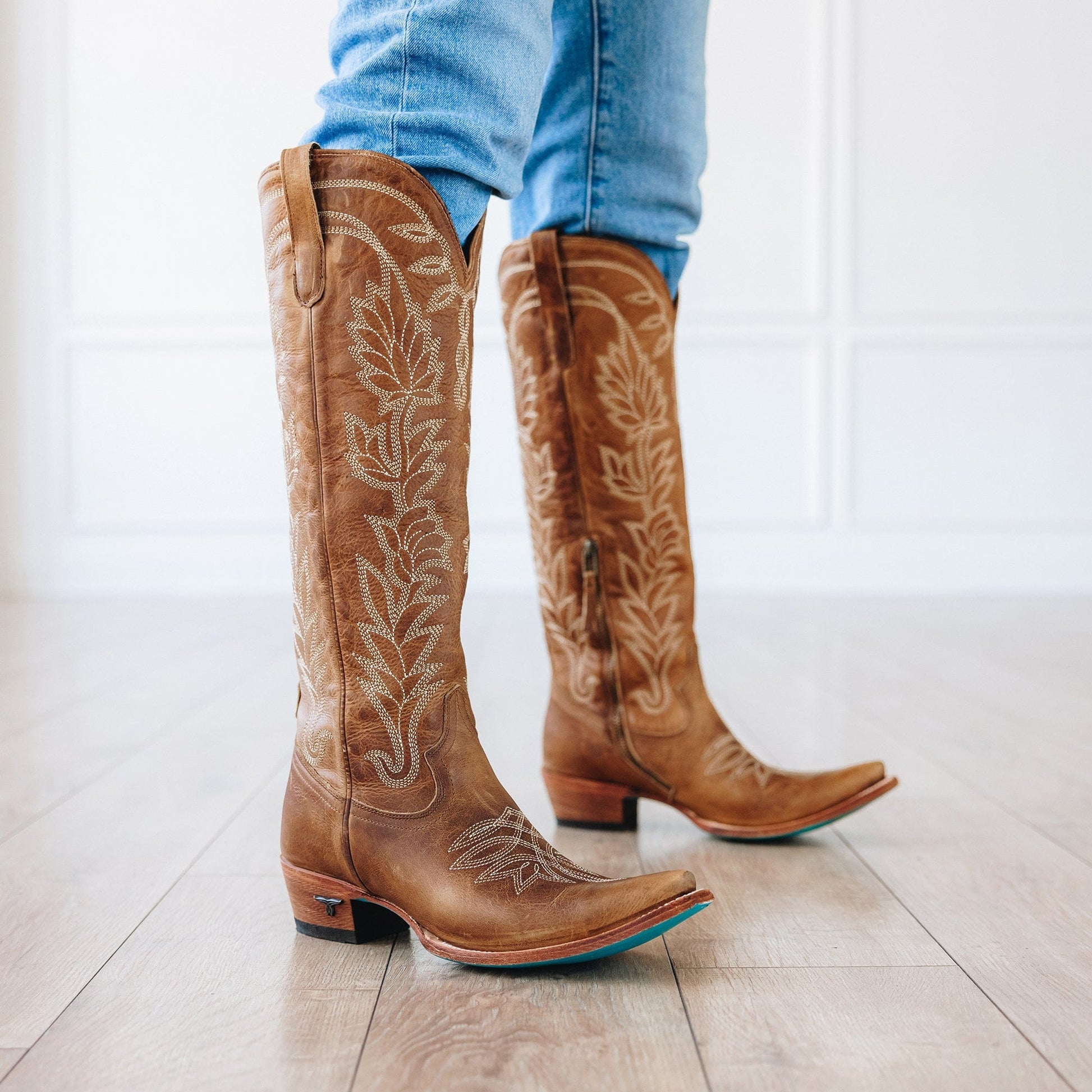 Sandaga knee-high desert clay cowboy boots