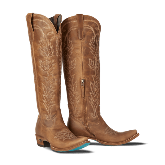 Sandag knee-high desert clay cowboy boots