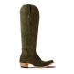 Olive suede knee-high Sandag boot