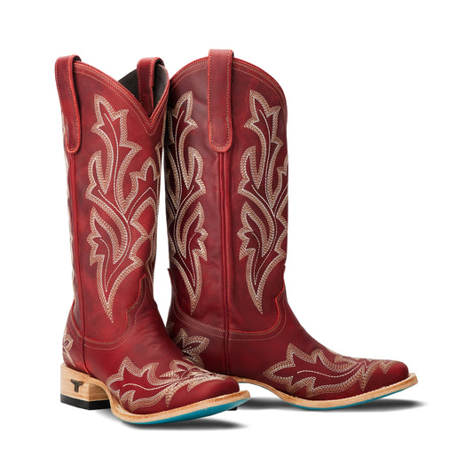 Smoldering Ruby Saratoga Square Toe Cowboy Boots