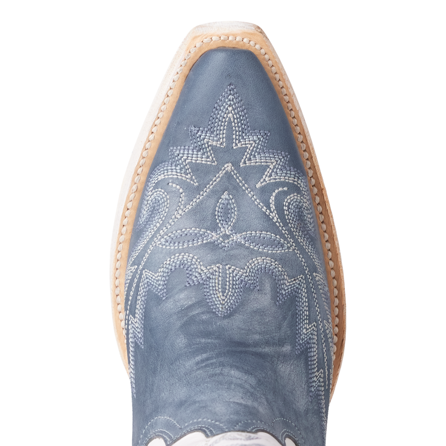 Lexington Boot - Washed Denim/Matte White