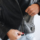 Basic Biker Jacket - Jet Black Leather by Lane
