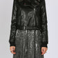 Black leather jacket with studs - mc4252