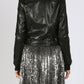Black leather jacket mc4252 from behind