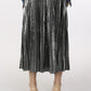 Silver pleated skirt mc5353-3