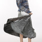 Silver pleated skirt and blue sweater - mc5353-6