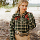 Plaid Petal Rodeo Button Up