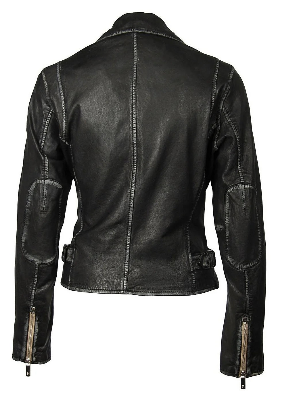 Sofia RF Leather Jacket by Mauritius in Black