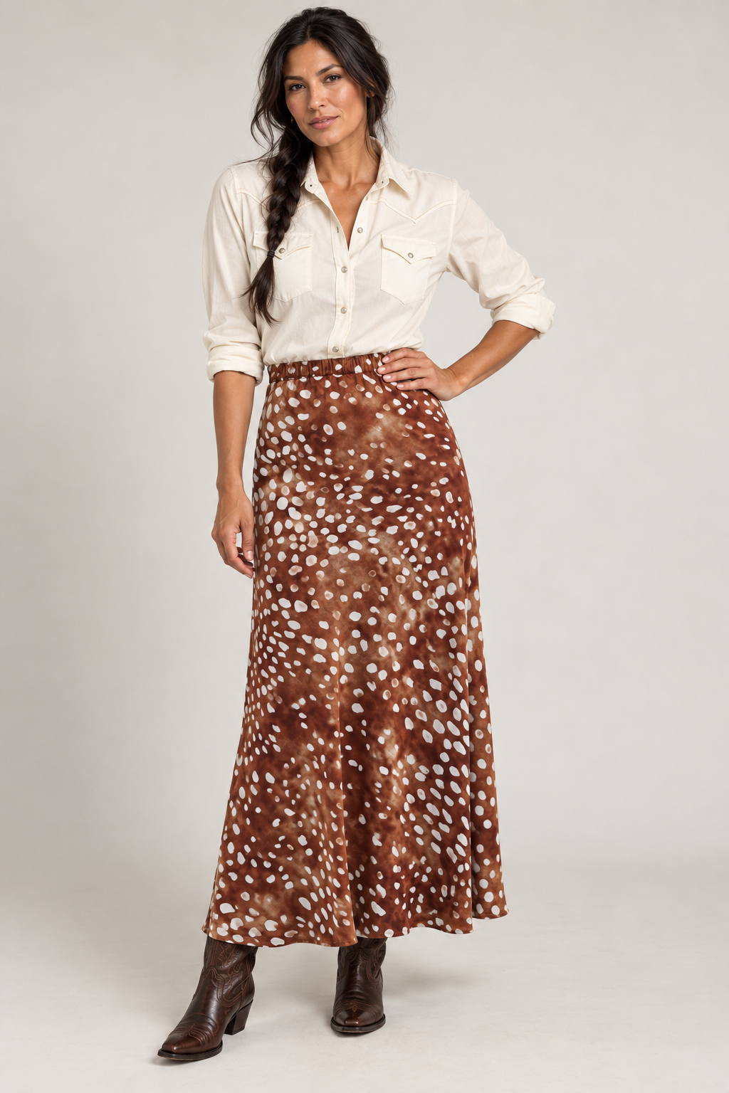 Suki Skirt in Dappled Doe by Hunter Bell
