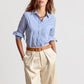 The Boyfriend Shirt by Rochelle Behrens - Blue & White Stripe