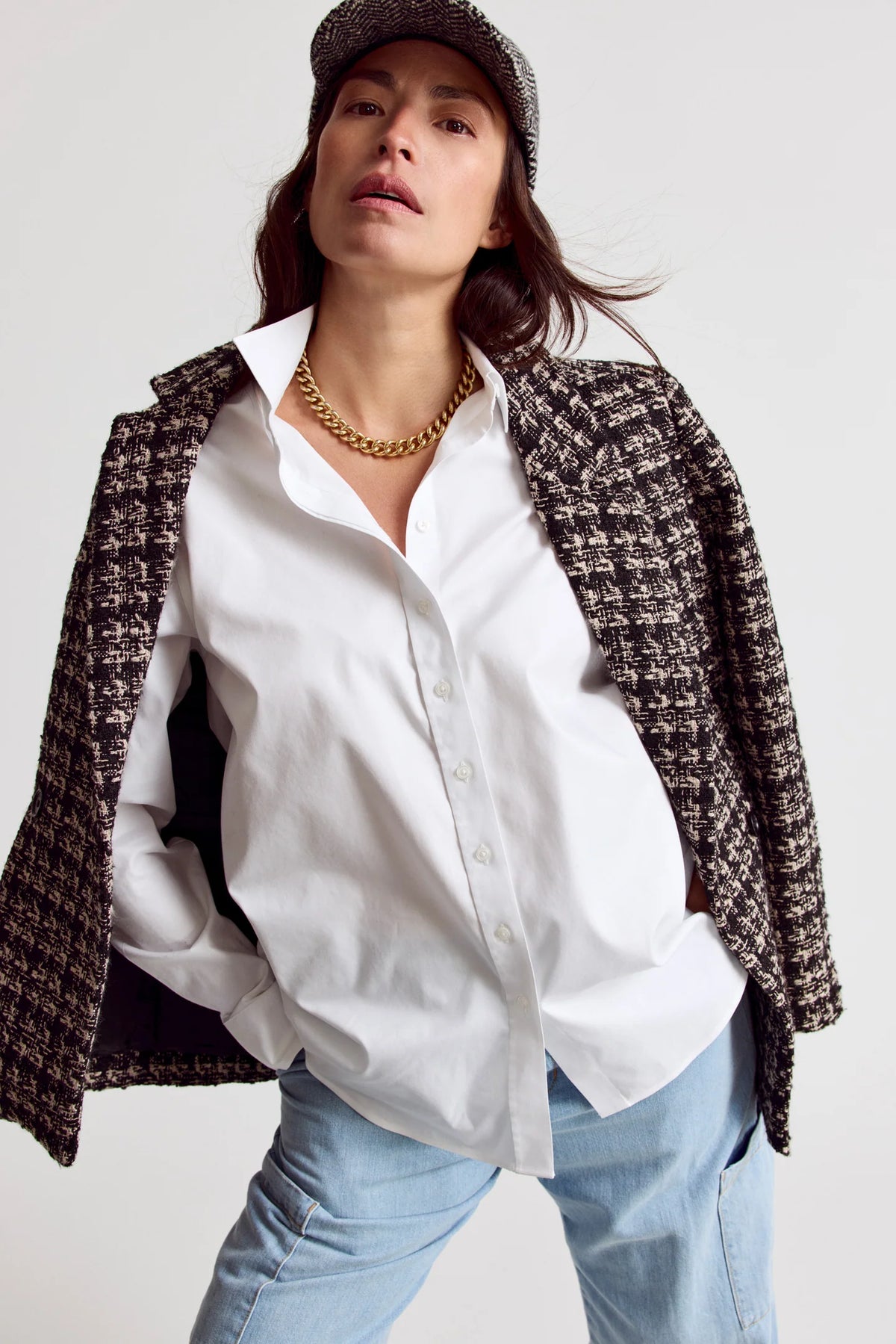 The Boyfriend Shirt by Rochelle Behrens -  White