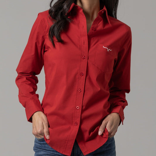 Red button-down shirt (unnamed-234)